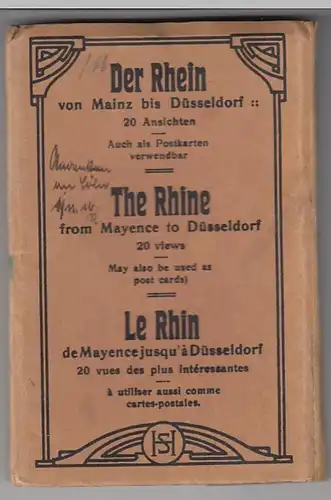 (28051) AK Der Rhein, Bonn u. a., Leporello mit 18 Karten bis 1926