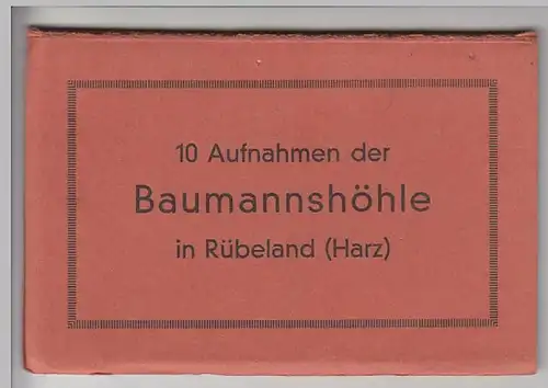 (28050) AK Rübeland, Baumannshöhle, Leporello mit 10 Karten vor 1945