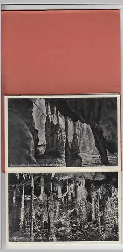 (28050) AK Rübeland, Baumannshöhle, Leporello mit 10 Karten vor 1945