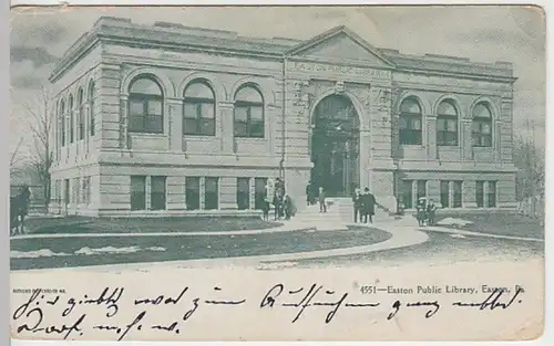 (27962) AK Easton, Pennsylvania, Bibliothek, Public Library, bis um 1905
