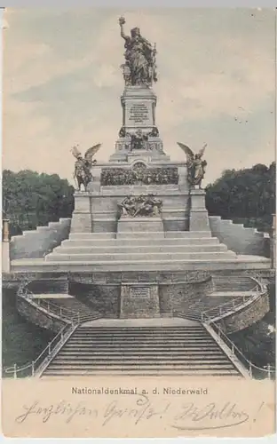 (27906) AK Rüdesheim am Rhein, Nationaldenkmal, Niederwald 1906