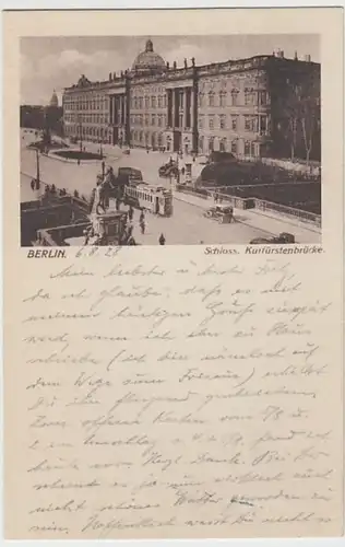 (27874) AK Berlin, Schloss, Kurfürstenbrücke 1928