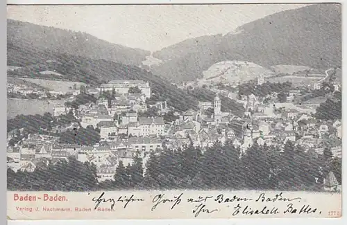 (27835) AK Baden-Baden, Panorama 1906