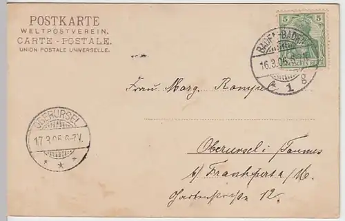 (27835) AK Baden-Baden, Panorama 1906