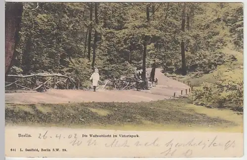 (27829) AK Berlin, Viktoriapark, Wolfsschlucht 1902