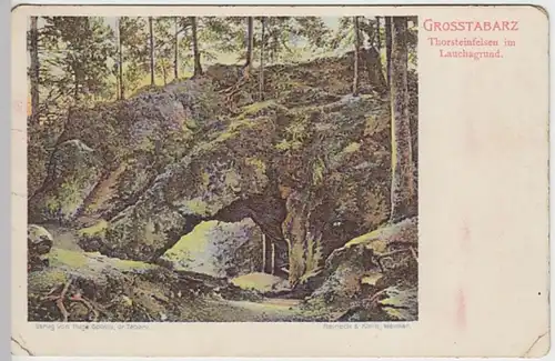 (27821) AK Großtabarz, Torsteinfelsen im Lauchagrund, bis 1905