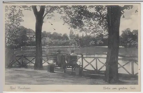 (27798) AK Bad Nauheim, Partie am großen Teich, Feldpost 1941