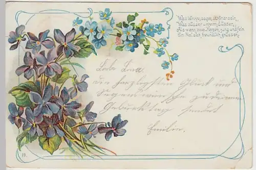 (27781) Künstler AK Spruch, Was könnte, saget, schöner sein 1905