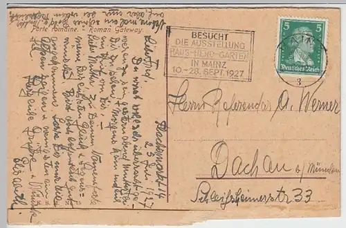 (27756) AK Wiesbaden, Römertor 1927