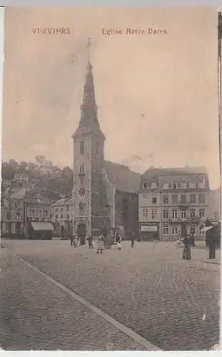 (27744) AK Verviers, Kirche Notre-Dame, Feldpost 1914