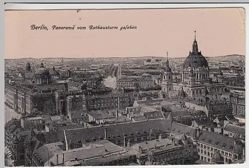 (27723) AK Berlin, Blick vom Rathausturm, Feldpost 1917