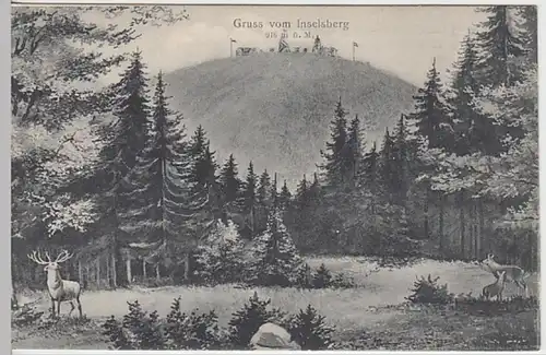 (27722) Künstler AK Gruß vom Inselsberg, um 1906