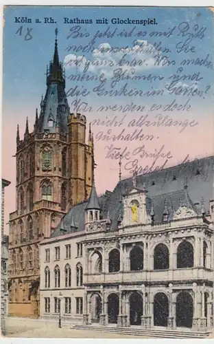 (27691) AK Köln, Rathaus mit Glockenspiel 1931