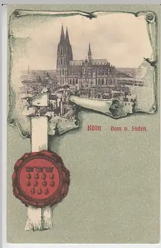 (27605) AK Köln, Dom, Dokument-Karte Nr. 200, bis 1905