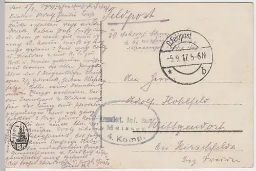 (27514) AK Russisch-Polen, Bauerngehöfte, Feldpost Meissen 1917