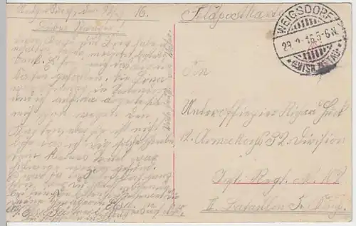 (27421) Foto AK Spruch, Im stillen Kämmerlein, Feldpost 1916