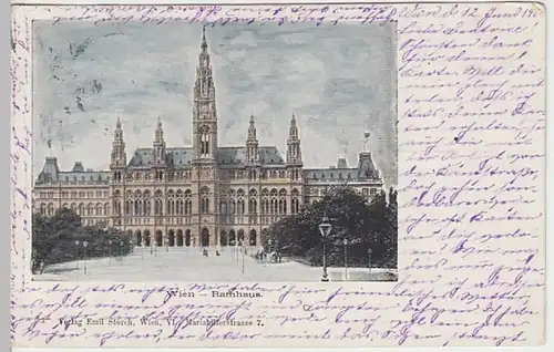 (27389) AK Wien, Rathaus 1901