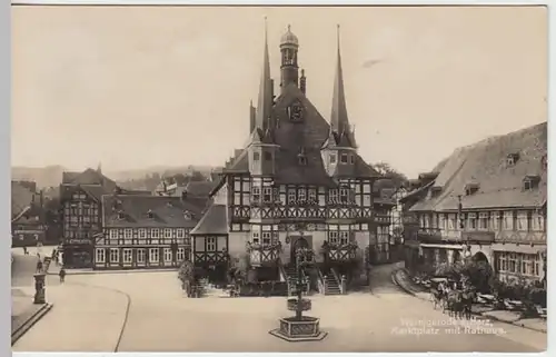 (27383) Foto AK Wernigerode, Marktplatz, Rathaus 1931