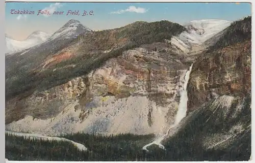 (27346) AK Takakkaw Takakkan Falls near Field, B.C. 1910er
