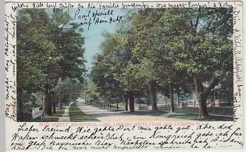 (27343) AK Ridgefield, Conn., Hauptstraße, vom Old Stebbins Place 1904