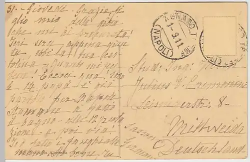 (27298) AK Neapel, Napoli, Terme di Agnano 1911