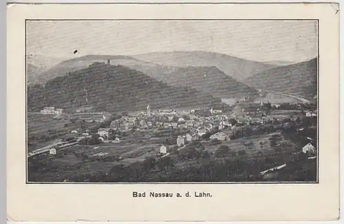 (27281) AK Nassau, Lahn, Panorama, Feldpost 1914