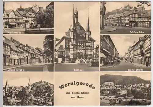 (27070) Foto AK Wernigerode, Mehrbildkarte, Grüne Straße 1961