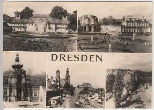 (26658) Foto AK Dresden, Mehrbildkarte, Zwinger, Blaues Wunder 1965