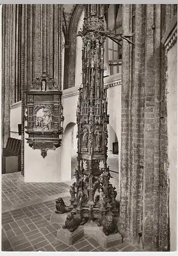 (26613) Foto AK Lübeck, Marienkirche, Sakramentshäuschen, nach 1945