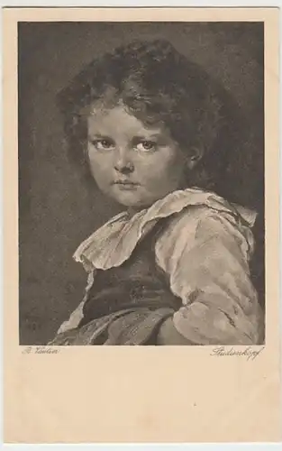 (26522) Künstler AK B. Vautier, Studienkopf, Mädchen, vor 1945