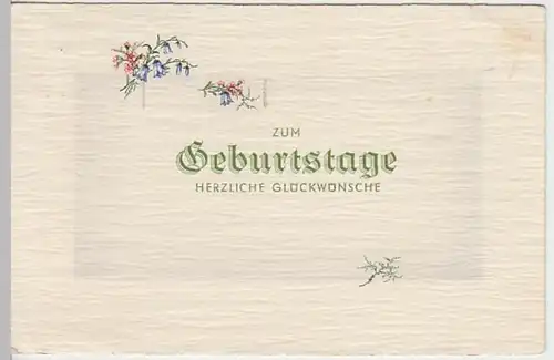 (26470) AK Geburtstag, dezente Blumen 1941