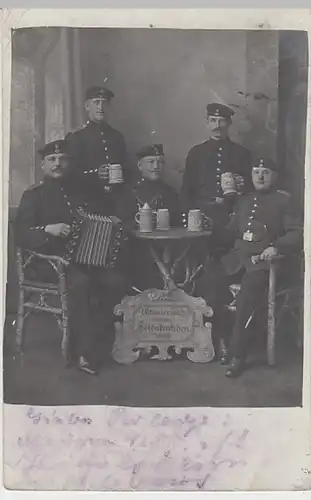 (26455) AK Militaria, Soldaten, Erinnerungsfoto 1909, gelaufen 1911