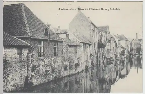 (26426) AK Oudenaarde, Audenarde, Häuser an der Schelde 1913