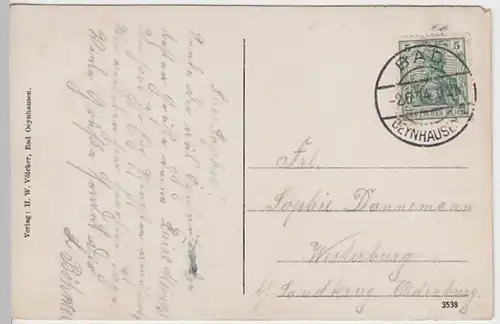 (26395) AK Bad Oeynhausen, Schwanenteich am Siel 1914