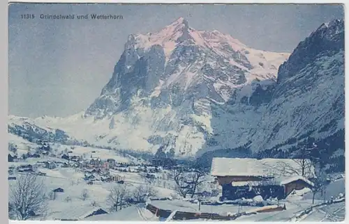 (26384) AK Grindelwald, Panorama, Wetterhorn 1911