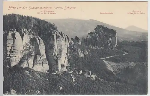 (26246) AK Sächs. Schweiz, Blick von den Schrammsteinen, vor 1945
