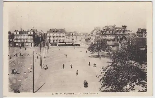 (26215) AK Saint-Nazaire, Loire-Atlantique, Place Marceau, vor 1945