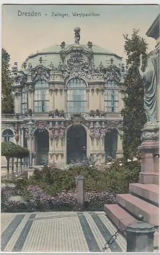 (26191) AK Dresden, Zwinger, Westpavillon, vor 1945