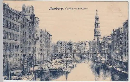 (26183) AK Hamburg, Katharinenfleet 1915