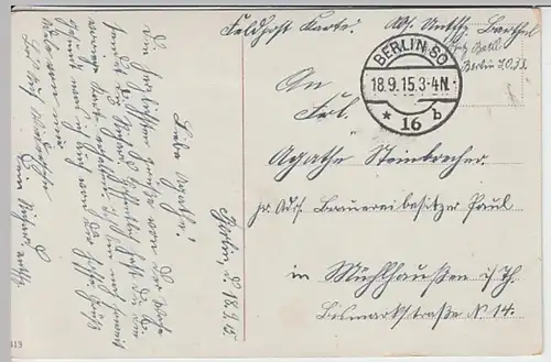 (26118) AK Berlin, Tiergarten, Neuer See, Feldpost 1915