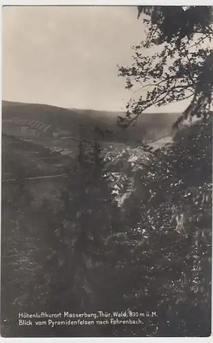 (26104) Foto AK Masserberg, Fehrenbach vom Pyramidenfelsen, SST 1931