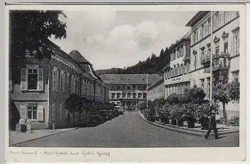(26011) AK Bad Teinach, Bad-Hotel und Hotel Hirsch, vor 1945