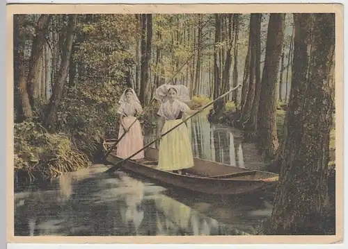 (25989) AK Lübbenau, Spreew., Bürgerwald 1952