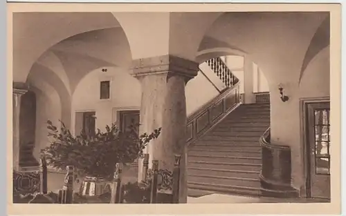 (25910) AK Klais, Krün, Schloss Elmau, Halle, Treppenaufgang 1926