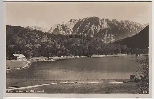 (25865) Foto AK Mittenwald, Ferchensee, vor 1945