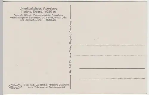 (25768) Foto AK Wildenthal, Eibenstock, Blick vom Auersberg, vor 1945