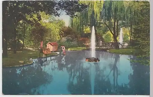 (25709) AK Offenburg, Partie im Volksgarten, vor 1945