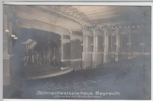 (25707) Foto AK Bayreuth, Festspielhaus, Inneres, vor 1945