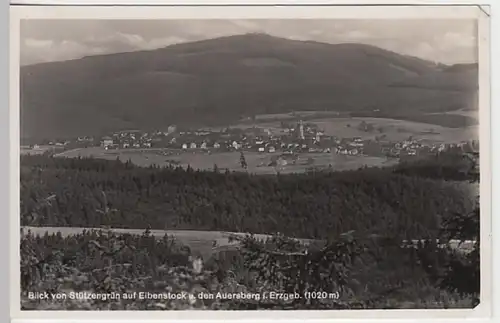 (25705) Foto AK Eibenstock, Auersberg, Blick von Stützengrün, vor 1945