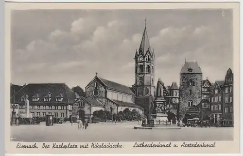 (25690) AK Eisenach, Nikolaikirche, Ärztedenkmal, Lutherdenkmal